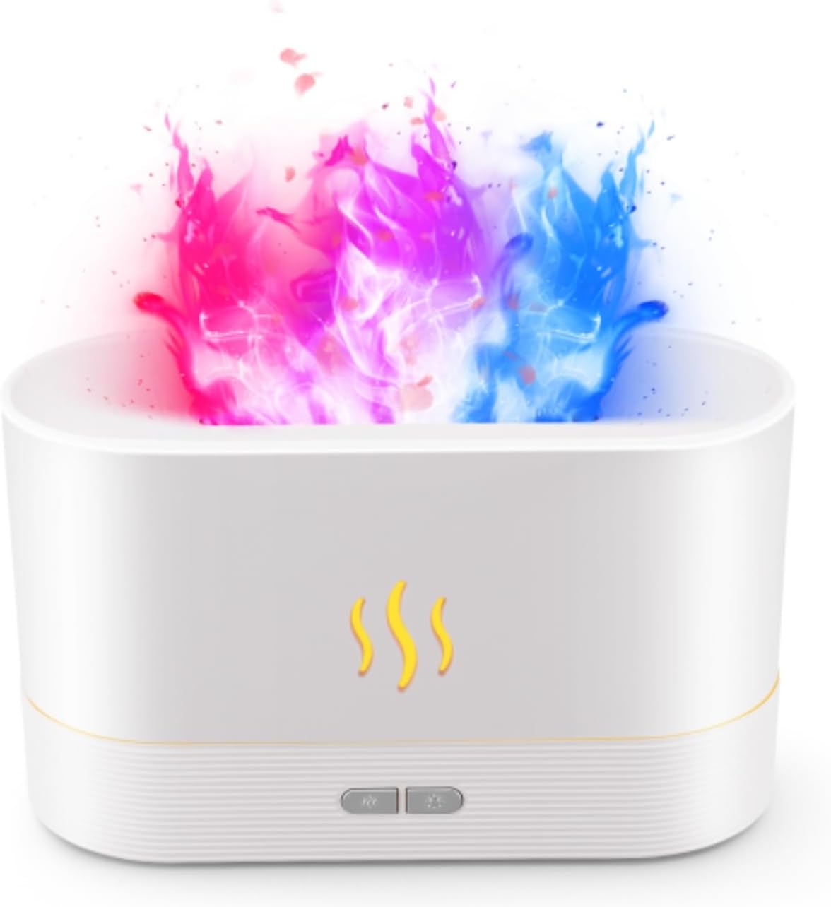 7-Color Flame & Water Diffuser: Touchable Flame with Aromatherapy