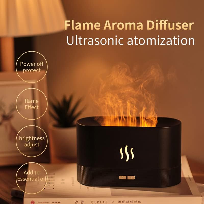 7-Color Flame & Water Diffuser: Touchable Flame with Aromatherapy